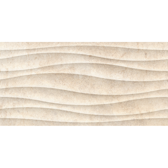 TEXEL WAVE BEIGE 30x60 μπεζ πλακάκι τοίχου με ανάγλυφο wave stone look